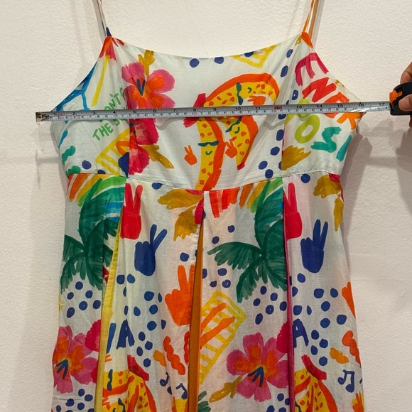 Farm Rio White Good Vibes Maxi Dress with a tropical floral print. Size S. - Picture 4 of 6